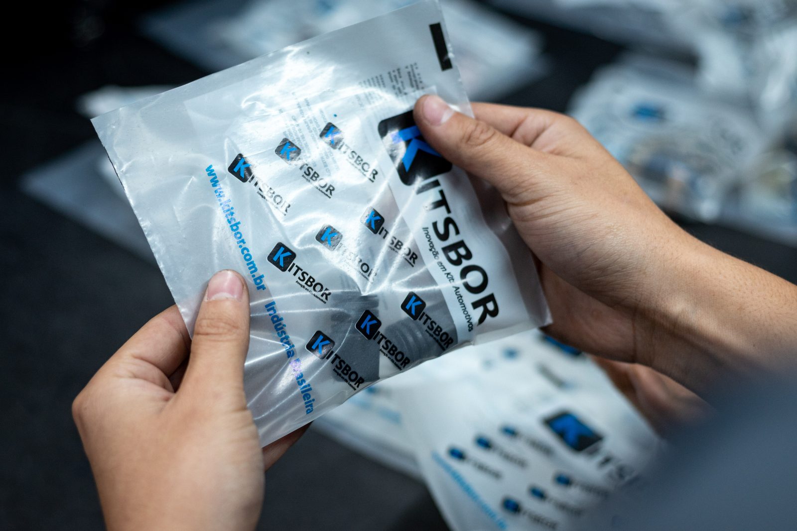 Embalagem identificada dos produtos Kitsbor