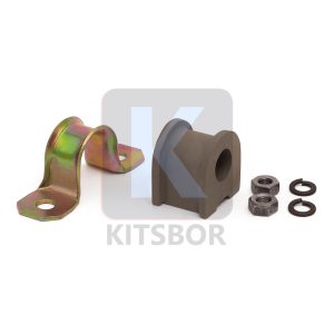 Kit do suporte da barra estabilizadora Dianteira Interna (Borracha cinza) (17mm) Fiorino 94/…
